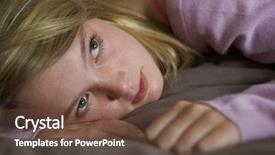  Presentation with teenage girl - Beautiful PPT theme featuring mental health teens - depressed teenage girl lying backdrop and a  colored foreground