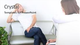  Presentation with mental - Slides having mental heath - man with problem on reception background and a  colored foreground