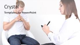  Presentation with environmental psychology man green - Slide set featuring mental heath - man with problem on reception background and a  colored foreground