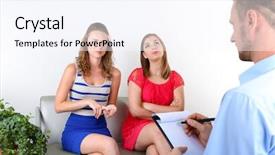  Presentation with communication problem in relationship marital - PPT theme enhanced with mental heath - sisters with problem on reception background and a  colored foreground