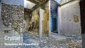  Presentation with mental hospital - Slide set consisting of mental hospital bathroom background and a gray colored foreground