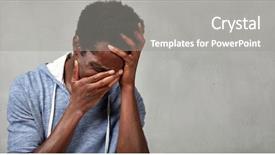  Presentation with headache - PPT layouts featuring mental illness - headache background and a gray colored foreground