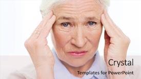  Presentation with mental health care sketch - Slide set enhanced with mental illness - health care pain stress age background and a lemonade colored foreground