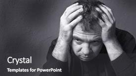 Presentation with mental illness - Audience pleasing PPT theme consisting of mental illness - man fustrated backdrop and a dark gray colored foreground