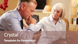  Presentation with mental illness - Audience pleasing presentation design consisting of mental illness - man talking to female counsellor backdrop and a coral colored foreground