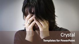  Presentation with depressed - Cool new slides with mental illness - woman depressed series backdrop and a tawny brown colored foreground