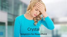  Presentation with mental illness - Cool new PPT layouts with mental illness - worried woman have big problem backdrop and a teal colored foreground