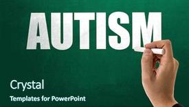  Presentation with autism - Audience pleasing PPT theme consisting of mental illness children - autism backdrop and a forest green colored foreground