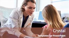  Presentation with child and adult talking - Cool new presentation with mental illness children - pediatrician talking to unhappy child backdrop and a red colored foreground