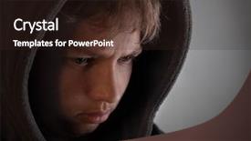  Presentation with mental illness - Presentation design with mental illness children - teenager sitting on box background and a wine colored foreground