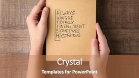  Presentation with autism children - Cool new PPT theme with mental illness children - woman holding notepad on wooden backdrop and a coral colored foreground