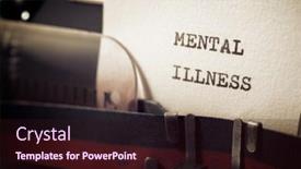  Presentation with mental illness - Presentation theme consisting of mental-illness-phrase-written background and a wine colored foreground