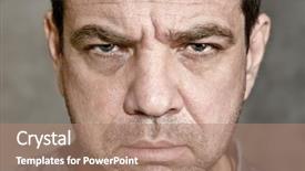  Presentation with mental - Colorful PPT layouts enhanced with mental toughness - brutal man backdrop and a coral colored foreground