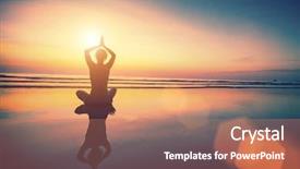  Presentation with lotus water - Slides featuring mental training - yoga woman sitting in lotus background and a coral colored foreground