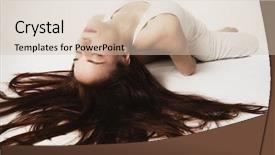  Presentation with mental - Colorful theme enhanced with mental training - young lady practicing yoga backdrop and a soft green colored foreground