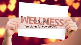  Presentation with mental wellness - Presentation theme featuring mental wellbeing - wellness card with heart bokeh background and a coral colored foreground