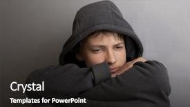  Presentation with teenagers - Beautiful PPT theme featuring mentally ill children - problems of teenagers backdrop and a  colored foreground