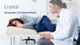  Presentation with mentally - PPT layouts featuring mentally-ill-woman-patient-during background and a sky blue colored foreground