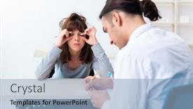  Presentation with mentally - Audience pleasing slide deck consisting of mentally-ill-woman-patient-during backdrop and a light blue colored foreground