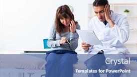  Presentation with mentally - PPT theme with mentally-ill-woman-patient-during background and a ocean colored foreground