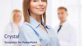  Presentation with modern medicine cardiology concept mixed - PPT theme having nursing mentor - healthcare and medicine concept background and a sky blue colored foreground