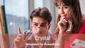  Presentation with coaching - Presentation theme with mentoring pictures - artist coaching student in painting background and a  colored foreground