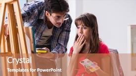  Presentation with coaching - Amazing slide deck having mentoring pictures - artist coaching student in painting backdrop and a  colored foreground