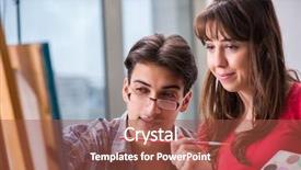  Presentation with coaching - PPT theme having mentoring pictures - artist coaching student in painting background and a  colored foreground