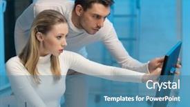  Presentation with laboratory - Beautiful slide set featuring cutlets with chicken in a plate on a white background backdrop and a lemonade colored foreground