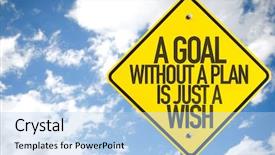  Presentation with goal - Amazing theme having goal without a plan is backdrop and a light blue colored foreground