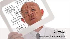  Presentation with mentoring business motivation coaching success - Beautiful slides featuring male executive holding business success backdrop and a light gray colored foreground