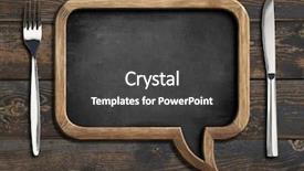  Presentation with frame - Presentation theme featuring menu blackboard frame on wooden background and a dark gray colored foreground