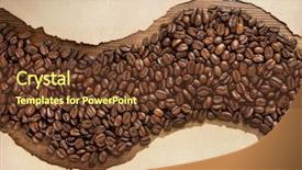  Presentation with aged paper - PPT theme with menu board - coffee beans and aged old background and a tawny brown colored foreground