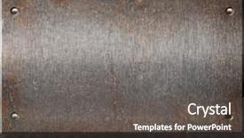  Presentation with metal plating - Presentation theme consisting of menu board - grunge rusty metal plate background and a dark gray colored foreground