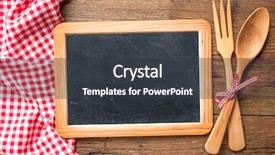  Presentation with checkered tablecloth - Beautiful presentation featuring menu card - kitchenware and blackboard backdrop and a dark gray colored foreground