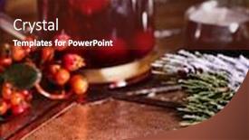  Presentation with restaurant menu - Cool new presentation theme with menu-card-on-restaurant-table backdrop and a tawny brown colored foreground