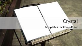  Presentation with restaurant menu - PPT theme with frame in front of restaurant background and a white colored foreground