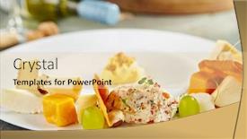  Presentation with restaurant menu - Slides consisting of group dairy fruit desserts - menu of gastronomic restaurant cold background and a lemonade colored foreground