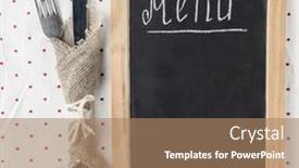  Presentation with title - Cool new slides with menu-title-written-white-chalk backdrop and a coral colored foreground