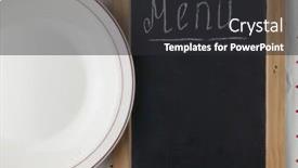  Presentation with title - Slide set having menu-title-written-with-chalk background and a dark gray colored foreground