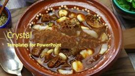  Presentation with mexican - PPT theme having menudo-rojo-is-a-traditional background and a tawny brown colored foreground