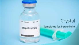  Presentation with antibody - PPT layouts with mepolizumab-monoclonal-antibody-for-severe background and a light blue colored foreground