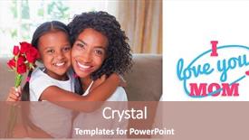  Presentation with mothers day floral - PPT layouts having mer - mothers day greeting against pretty background and a coral colored foreground