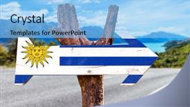  Presentation with uruguay - Cool new theme with mercedes - uruguay flag wooden sign backdrop and a light blue colored foreground