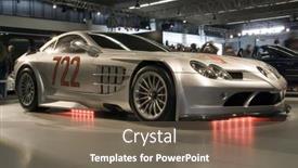  Presentation with car racing - Amazing PPT theme having mercedes-racing-car backdrop and a violet colored foreground