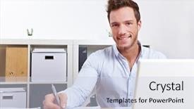  Presentation with student nurse teaching university - Slide set with merchant - happy university student learning background and a lemonade colored foreground