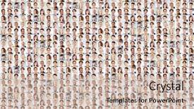  Presentation with international business - Presentation design with merchant - many people as an international background and a soft green colored foreground