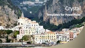  Presentation with navy - Cool new slide deck with merchant navy - amalfi coast on the mediteranean backdrop and a  colored foreground