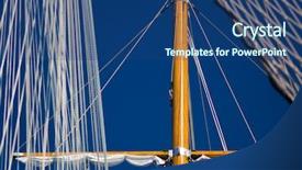  Presentation with vessel propeller - Slides consisting of merchant navy - vessel mast shot background and a ocean colored foreground