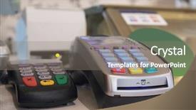  Presentation with restaurant - Presentation theme consisting of merchant services - interior of a bar background and a gray colored foreground